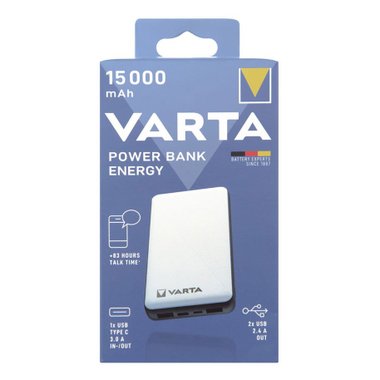 ВЪНШНА БАТЕРИЯ VARTA ENERGY 15000MAH 579771ВЪНШНА БАТЕРИЯ VARTA ENERGY 15000MAH 579771