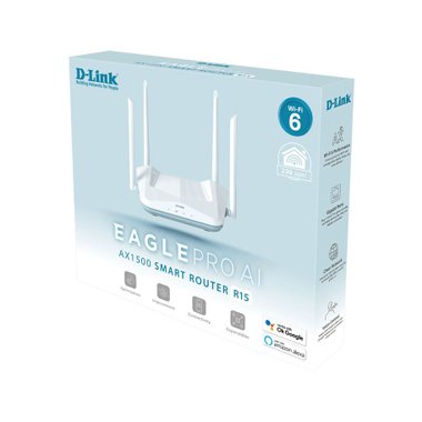 РУТЕР D-LINK EAGLE PRO R15 AX1500 SMART Dual-band, WI-FI 6, GigabitРУТЕР D-LINK EAGLE PRO R15 AX1500 SMART Dual-band, WI-FI 6, Gigabit