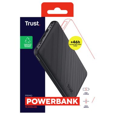 ВЪНШНА БАТЕРИЯ TRUST FAST 10000 mAh 24678ВЪНШНА БАТЕРИЯ TRUST FAST 10000 mAh 24678