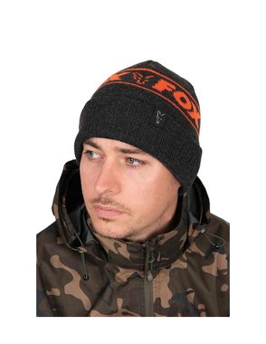 FOX Collection Beanie Hat - Black & Orange зимна шапка