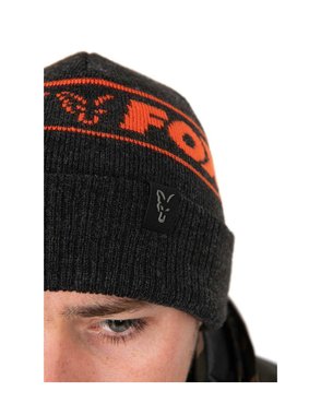 FOX Collection Beanie Hat - Black & Orange зимна шапка