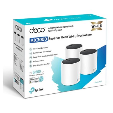 БЕЗЖИЧНА MESH С-МА TP-LINK DECO X55 3pc Dual-band, WI-FI 6, GigabitБЕЗЖИЧНА MESH С-МА TP-LINK DECO X55 3pc Dual-band, WI-FI 6, Gigabit