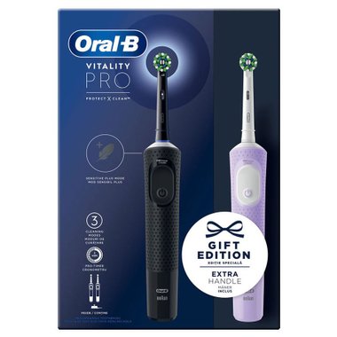 Електрическа четка за зъби КОМПЛЕКТ ORAL B VIT PRO BL+LIL Брой режими на работа 3Електрическа четка за зъби КОМПЛЕКТ ORAL B VIT PRO BL+LIL Брой режими на работа 3