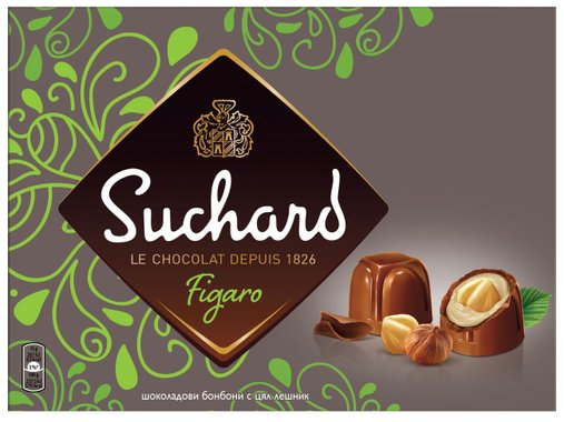Suchard Figaro Шоколадови бонбони с лешник