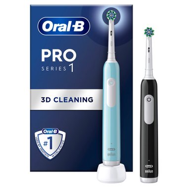 Електрическа четка за зъби КОМПЛЕКТ ORAL B PRO1 BK+BLЕлектрическа четка за зъби КОМПЛЕКТ ORAL B PRO1 BK+BL