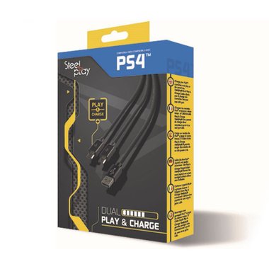 DUAL PLAY&CHARGE CABLE PS4 STEELPLAYDUAL PLAY&amp;CHARGE CABLE PS4 STEELPLAY