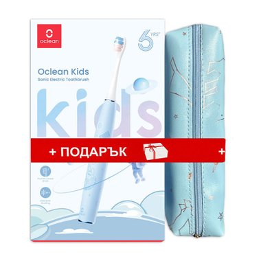 Електрическа четка за зъби OCLEAN Kids blue Брой движения в минута до 80000, Брой режими на работа 1Електрическа четка за зъби OCLEAN Kids blue Брой движения в минута до 80000, Брой режими на работа 1