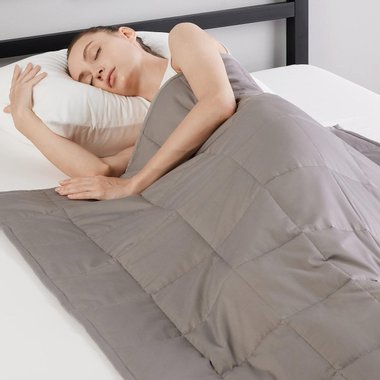 Одеяло с тежести 9 кг Amazon Basics Twin SU001 120х180см Юрган тежко Утежнено одеяло Антистрес двойна завивка 4 сезонно