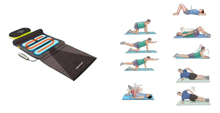 Електрическа йога постелка Homedics Stretch XS TYM-500HQVD Yoga Термо подложка стречинг постелка за масаж