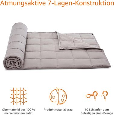 Одеяло с тежести 6.8 кг Amazon Basics Queen SU001 150х200см Юрган тежко Утежнено одеяло Антистрес двойна завивка 4 сезонно 