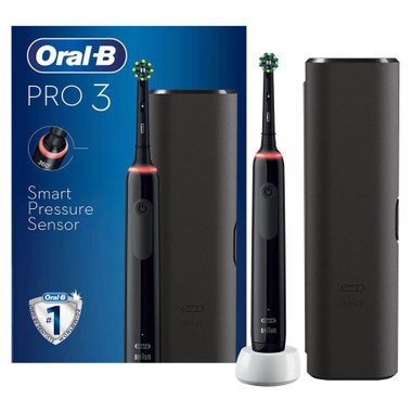 Електрическа четка за зъби ORAL B Pro 3 3500 Black + TC Брой режими на работа 3Електрическа четка за зъби ORAL B Pro 3 3500 Black + TC Брой режими на работа 3