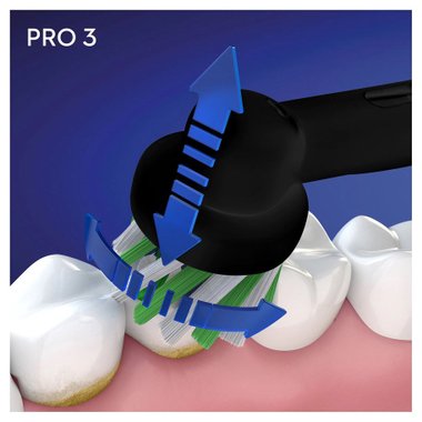 Електрическа четка за зъби ORAL B Pro 3 3500 Black + TC Брой режими на работа 3Електрическа четка за зъби ORAL B Pro 3 3500 Black + TC Брой режими на работа 3