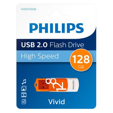 USB памет PHILIPS 128 GB VIVID USB 2.0USB памет PHILIPS 128 GB VIVID USB 2.0