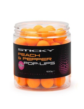 Sticky Baits Peach & Pepper Pop-ups 100g плуващи топчета