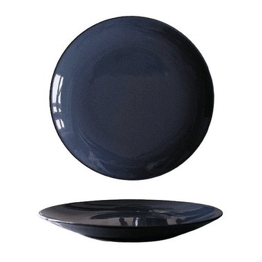 Порцеланова чиния плитка, тъмно синя 21 см.внос Португалия, преоценка