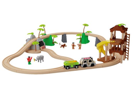 Дървена железница с гара или джунгла