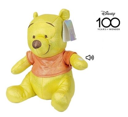 Плюшена играчка мечо Пух Simba Winnie the Pooh Disney Collection 100 birthday limited 30см Музикална играчка мече