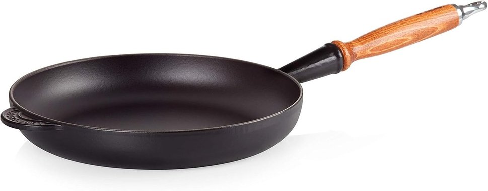 Чугунен тиган Le Creuset 20058280000460 28см Чугунен емайлиран тиган дървена дръжка