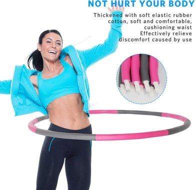 Обръч с тежести Ulocool Hula Hoop Fitness 95 см Фитнес масажен обръч за отслабване