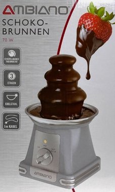 Фонтан за шоколад Ambiano YHL 1722 70W Шоколадовото фондю Шоколадов фонтан Chocolate потапяне на плодове бисквити вафли торти 