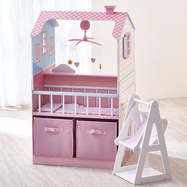  Дървена къща за кукли Teamson Kids 3 VEN-TD-11460A Little World Olivia Детски център за кукли Станция за повиване на кукли