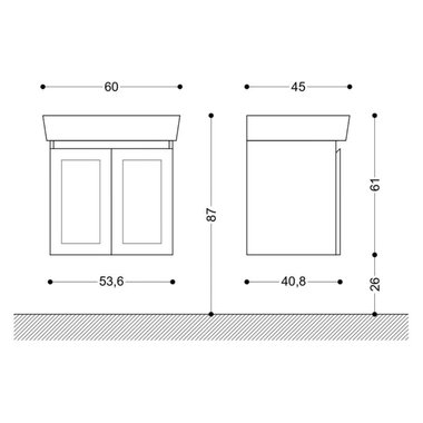 ДОЛЕН ШКАФ ЛИЛИ 60 PVC VISOTA