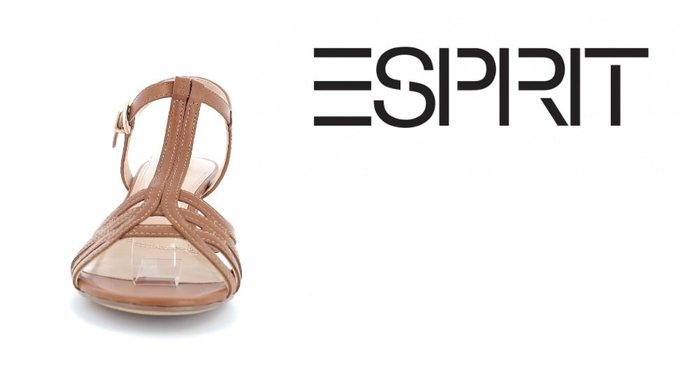 Дамски сандали Esprit 022EK1W325 Camel 38 5 UK Дамски обувки на ток Кожени сандали