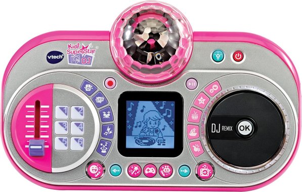 Музикално студио Vtech Kidi Superstar DJ 80-531703 Детски микрофон със стойка DJ пулт караоке музикална играчка 