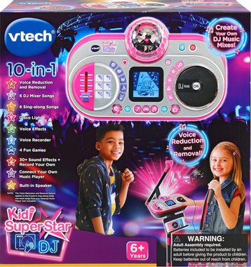 Музикално студио Vtech Kidi Superstar DJ 80-531703 Детски микрофон със стойка DJ пулт караоке музикална играчка 