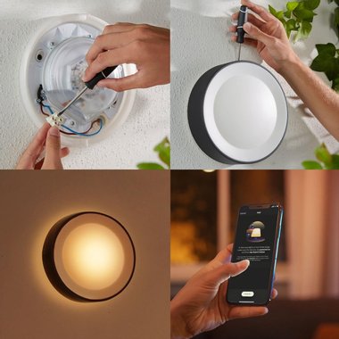 Smart Led лампа Philips Hue Daylo White & Colour смарт осветление Димируем аплик Стенна лампа