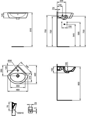 МИВКА EUROVIT ЪГЛОВА IS 48x44x12.5 СМ