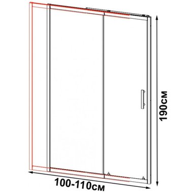 РЕГУЛИРУЕМ ПАРАВАН 100-110X190 МАТ IC