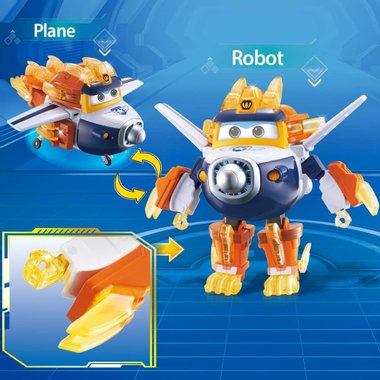 Трансформиращ се самолет Super Wings ‎760925 Paul Deluxe   трансформираща се фигура робот