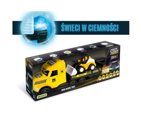 Играчка камион с ремарке и булдозер Wader 36430 Magic Truck 79см детски Камион влекач с булдозер