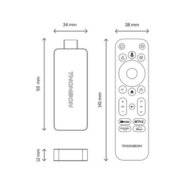 Мултимедиeн плеър THOMSON 4K STICK 140G