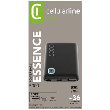 ВЪНШНА БАТЕРИЯ  CELLULAR LINE ESSENCE 5000 mAh BK