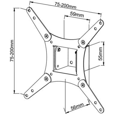 TV Стойка  VIVANCO 37973  ЧЕРЕН