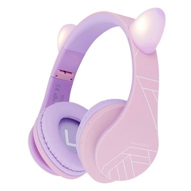 Стерео слушалки POWERLOCUS P2 KIDS CAT PINK/PUR