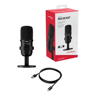 Микрофон HYPERX SOLOCAST USB BLACK 4P5P8AA Съвместим с PC, MAC, PS4, PS5