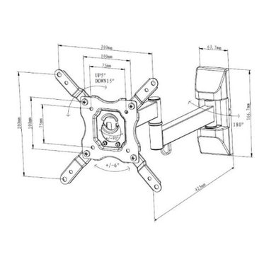 TV Стойка  VIVANCO 37979  ЧЕРЕН