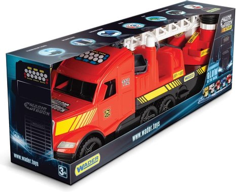 Пожарна кола Wader Toys 36220 Magic Truck Fire 79см детски пожарен камион с вода 