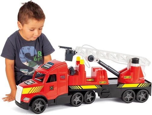 Пожарна кола Wader Toys 36220 Magic Truck Fire 79см детски пожарен камион с вода 