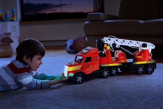 Пожарна кола Wader Toys 36220 Magic Truck Fire 79см детски пожарен камион с вода 