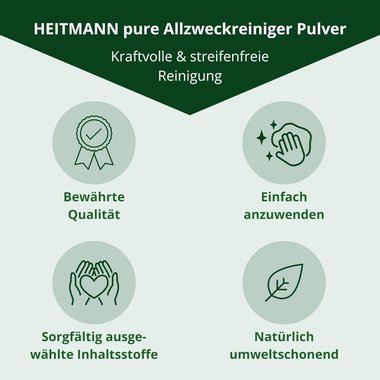 Универсален почистващ препарат Brauns Heitmann pure 1027161 300гр Веган Почистващ прах Универсална почистваща пудра препарат