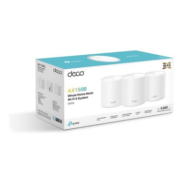 БЕЗЖИЧНА MESH С-МА TP-LINK DECO X1500 3p Dual-band, WI-FI 6, Gigabit