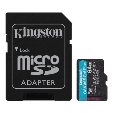 Карта памет KINGSTON CANVAS GO! PLUS SDCG3/64  КЛАС CLASS 10/UHS-I/U3/A2