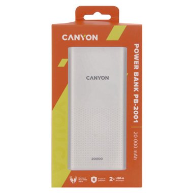 ВЪНШНА БАТЕРИЯ  CANYON 20000 mAh CNE-CPB2001W