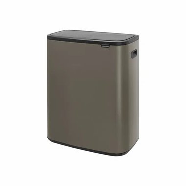 Двоен Кош за смет Brabantia 221521 BO Touch Bin 2х30литра кош за отпадъци разделно събиране 2 отделения 