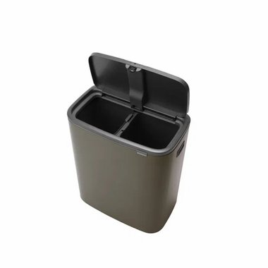 Двоен Кош за смет Brabantia 221521 BO Touch Bin 2х30литра кош за отпадъци разделно събиране 2 отделения 