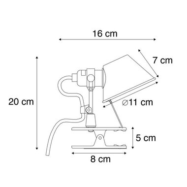 Настолна лампа Artemide Tolomeo Micro Pinza Led осветление Интериорно осветление осветително тяло